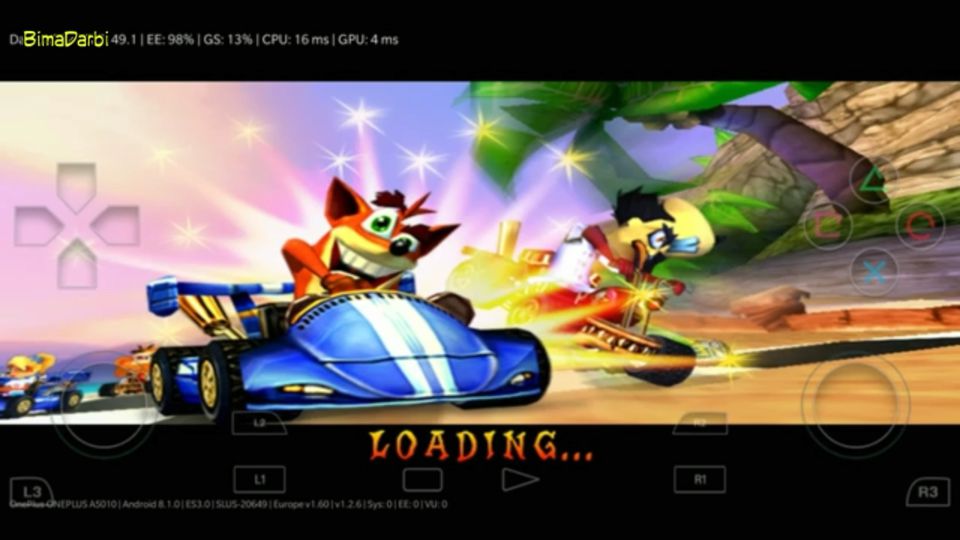 Crash Nitro Kart PS2 Emulator Andoid - AetherSX2 Android